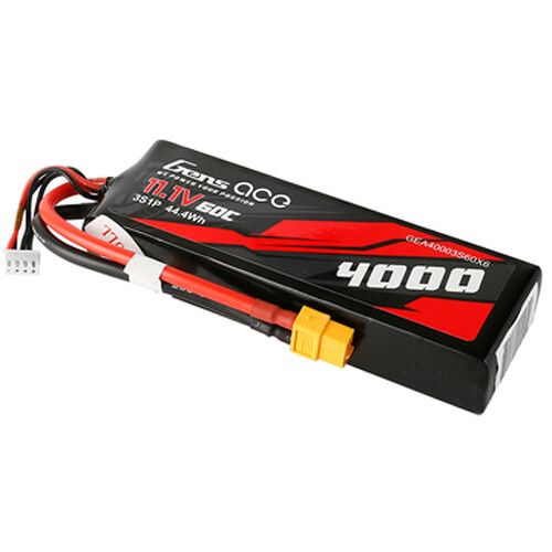 Gens Ace - 1105 - 4000mAh 11.1V 60C LiPo Battery - XT60 Plug 139x43x25mm