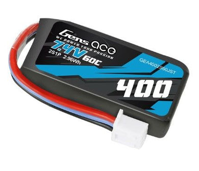 Gens Ace - 1086 - 400mAh 2S1P 7.4V 60C LiPo Battery Pack with JST-XHR Plug
