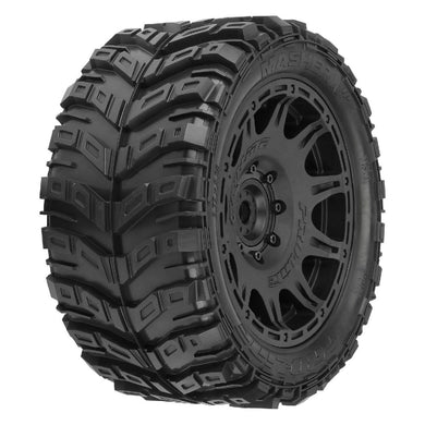 Pro-Line 1/6 Masher X HP BELTED Front/Rear 5.7 Tires Mounted on Raid 8x48 Removable 24mm Hex Wheels (2): Black