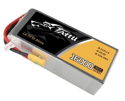 Tattu - 921 - 16000mAh 6S 22.2V 30C LiPo Battery Pack with XT90-S Plug