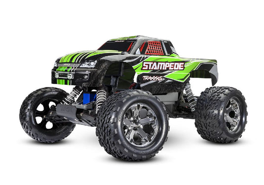 Traxxas Stampede 1/10 Monster Truck RTR with TQ 2.4GHz Radio System and XL-5 ESC (Fwd/Rev) Includes 7-Cell NiMH 3000mAh Traxxas Battery and 4-amp USB-C Charger w/ iD - Green