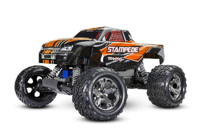 Traxxas Stampede 1/10 Monster Truck RTR with TQ 2.4GHz Radio System and XL-5 ESC (Fwd/Rev) Includes 7-Cell NiMH 3000mAh Traxxas Battery and 4-amp USB-C Charger w/ iD - Orange