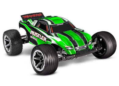 Traxxas Rustler 1/10 Stadium Truck RTR with TQ 2.4GHz Radio System and XL-5 ESC (Fwd/Rev)Â  Includes 7-Cell NiMH 3000mAh Traxxas Battery and 4-amp USB-C Charger w/ iD - Green