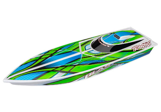 Traxxas Blast 24" High Performance RTR Race Boat, 6 Cell Traxxas ID NiMh, DC Charger + USB Charger - Green