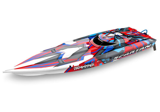 Traxxas Spartan Brushless 36" Race Boat, RedR with TQi Traxxas Link Enabled 2.4Ghz Radio System and TSM - No battery or charger