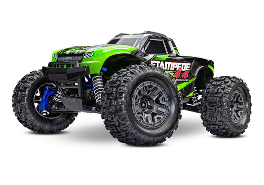 Traxxas Stampede 1/10 4X4 Brushless Monster Truck RTR with TQ 2.4GHz Radio System and BL-2s ESC (Fwd/Rev)Requires Battery and Charger - Green