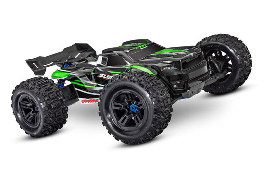 Traxxas Sledge: 1/8 Scale 4WD Brushless Electric Monster Truck with TQi 2.4GHz Traxxas Link Enabled Radio System, Velineon VXL-6s ESC (fwd/rev), and Traxxas Stability Management (TSM) - Green
