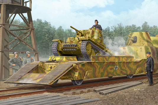 Trumpeter 1/35 WWII German Army Panzertragerwagen Tank Transport Flatcar