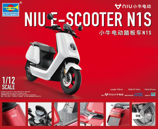 Trumpeter 1/12 NIU E-SCOOTER N1S - pre-painted