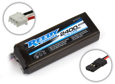 Reedy 2400mAh 2S 7.4V LiPo TX/RX Flat 84.5x29.8x16.5mm