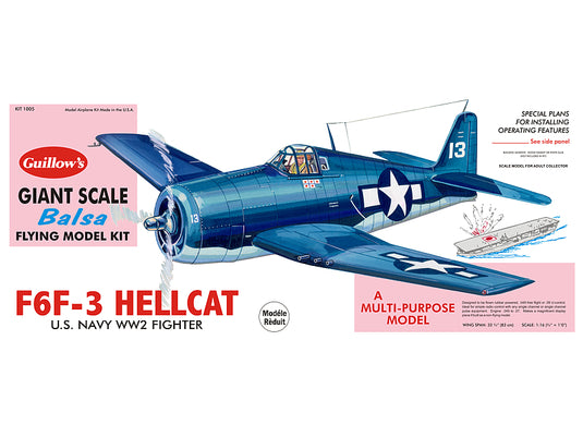 Guillow's 1/16 F6F-3 Hellcat Model Kit (1)