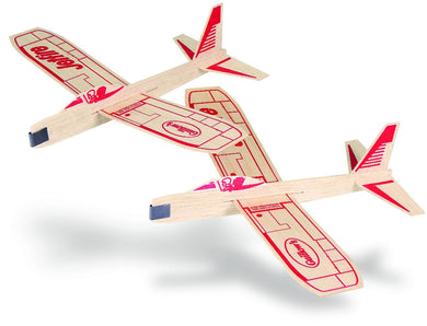 Guillow's Jetfire Twin Pack - Retro Balsa Glider in Store Display (24)