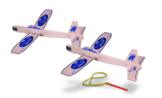 Guillow's Sling Shot Twin Pack Balsa Glider in Store Display (24)