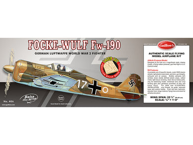 Guillow's 1/16 Focke-Wulf Fw-190 Laser Cut Model Kit (1)