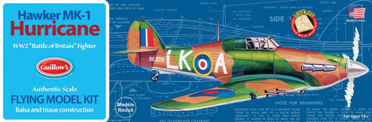 Guillow's 1/30 Hawker MK-1 Hurricane Laser Cut Model Kit (1)