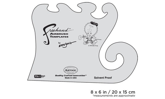 Iwata Artool FH1 Freehand Airbrush Template by Eddie Young