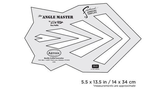 Iwata Artool #9 The Angle Master Freehand Airbrush Template by Gary Padilla