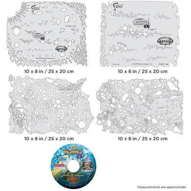 Iwata Artool Bubble FX Set Freehand Airbrush Template by Dennis Mathewson