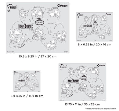 Iwata Artool Bone Headz Cranium Freehand Airbrush Template by Mike Lavallee