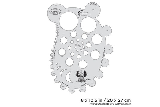 Iwata Artool Blasted FX Circle FXFreehand Airbrush Template by Ryan 