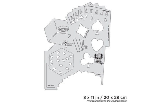 Iwata Artool Blasted FX Gamblin' FX Freehand Airbrush Template by Ryan 