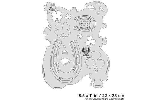 Iwata Artool Blasted FX Lucky FX Freehand Airbrush Template by Ryan 