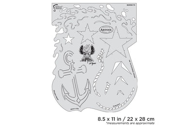 Iwata Artool Blasted FX Marine FXFreehand Airbrush Template by Ryan 