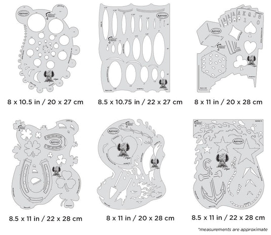 Iwata Artool Blasted FX Set Freehand Airbrush Template by Ryan 