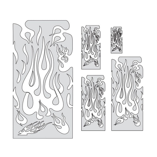 Iwata Artool Flame Master Set Freehand Airbrush Template by 