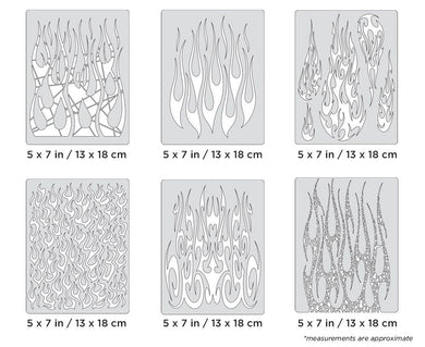 Iwata Artool Flame-o-rama 2 Mini Series Freehand Airbrush Template by Craig Fraser