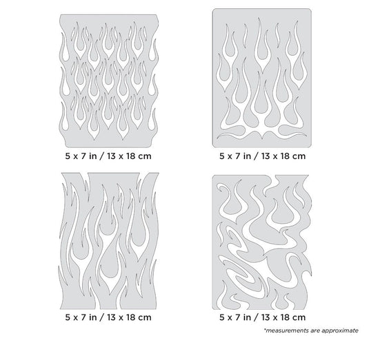 Iwata Artool Flame-o-rama Mini Series Freehand Airbrush Template by Craig Fraser