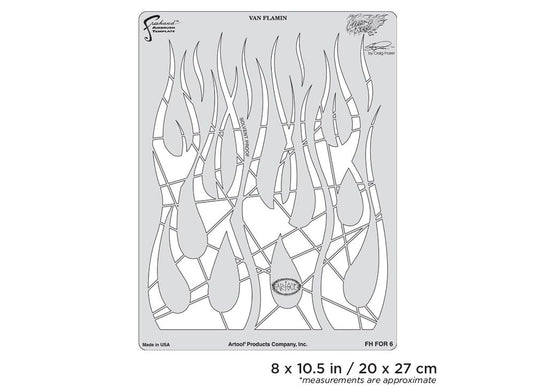 Iwata Artool Flame-o-rama 2 Van Flamin Freehand Airbrush Template by Craig Fraser