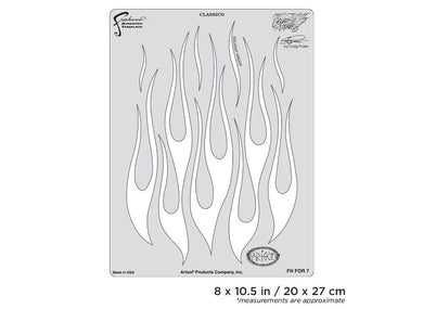 Iwata Artool Flame-o-rama 2 Classico Freehand Airbrush Template by Craig Fraser