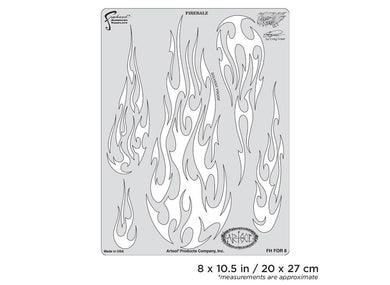 Iwata Artool Flame-o-rama 2 Firebalz Freehand Airbrush Template by Craig Fraser