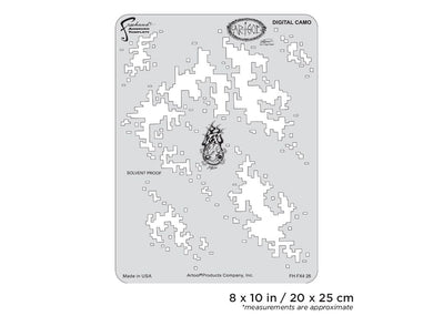 Iwata Artool FX4 Digital Camo Freehand Airbrush Template by Craig Fraser