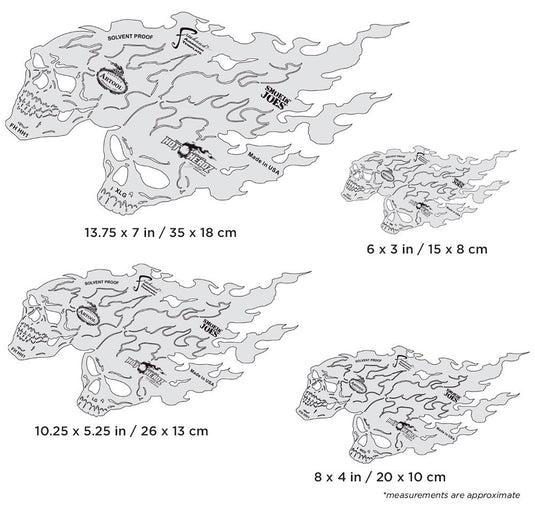 Iwata Artool Hot Headz Smokin' Joes Freehand Airbrush Template by Mike Lavallee