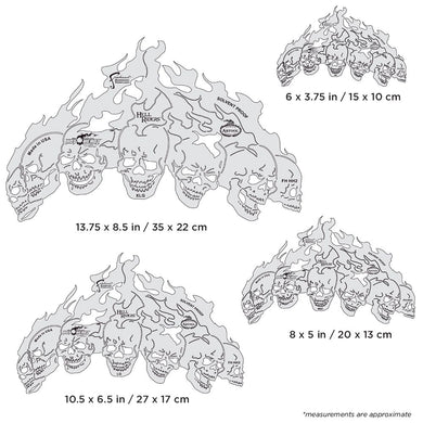 Iwata Artool Hot Headz Hell Riders Freehand Airbrush Template by Mike Lavallee