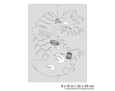 Iwata Artool Kanji Master Tsunami Freehand Airbrush Template by Dennis Mathewson