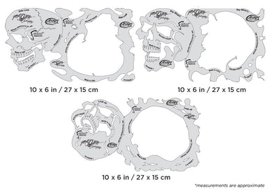 Iwata Artool Pack o' Skullz Freehand Airbrush Template by Scott Mackay