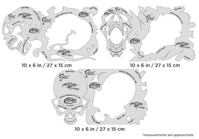 Iwata Artool Pack o' Skullz 2 Freehand Airbrush Template by Scott Mackay