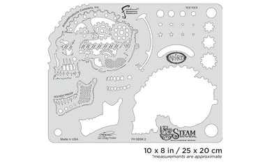 Iwata Artool Steam Driven Tick Tock Freehand Airbrush Template by Craig Fraser