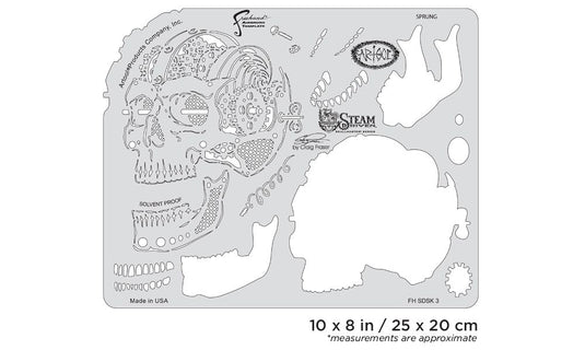 Iwata Artool Steam Driven Sprung Freehand Airbrush Template by Craig Fraser