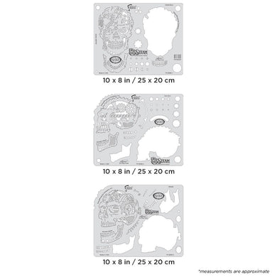 Iwata Artool Steam Driven Skullmaster Series Set Freehand Airbrush Template by Craig Fraser