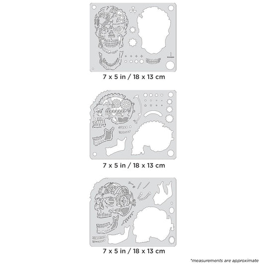 Iwata Artool Steam Driven Skullmaster Mini Series Set Freehand Airbrush Template by Craig Fraser