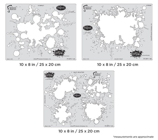 Iwata Artool Splatter FX Freehand Airbrush Template by Gerald Mendez