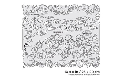 Iwata Artool Return of Skullmaster Multiple II Freehand Airbrush Template by Craig Fraser
