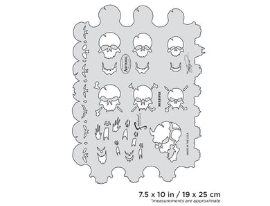 Iwata Artool Skullmaster Multiple Freehand Airbrush Template by Craig Fraser