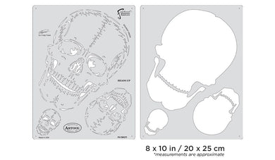 Iwata Artool Horror of Skullmaster Heads-Up Freehand Airbrush Template by Craig Fraser