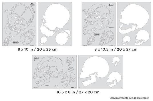 Iwata Artool Horror of Skullmaster SetFreehand Airbrush Template by Craig Fraser