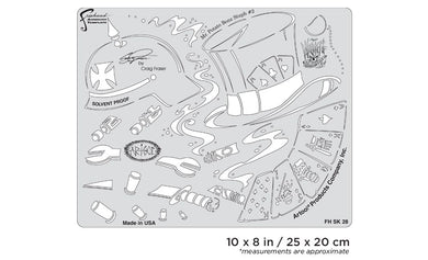 Iwata Artool Wrath of Skullmaster Mr. Potato Bonz Stuph #2 Freehand Airbrush Template by Craig Fraser